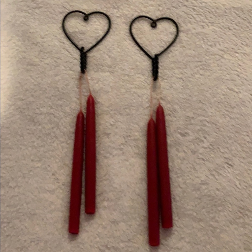 Heart wall candleholders